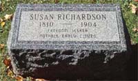 Susan Richardson headstone Susan Richardson headstone