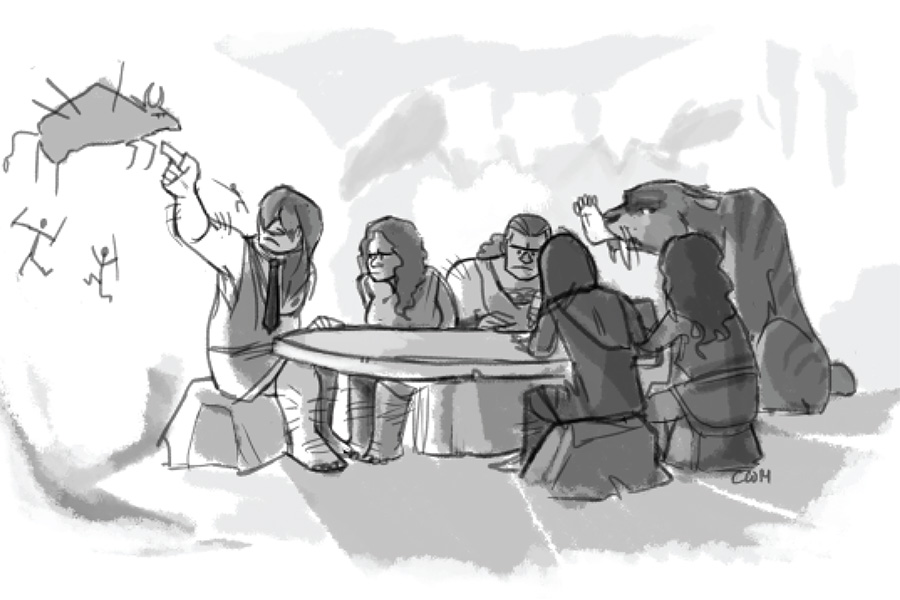 An early classroom. An early classroom.