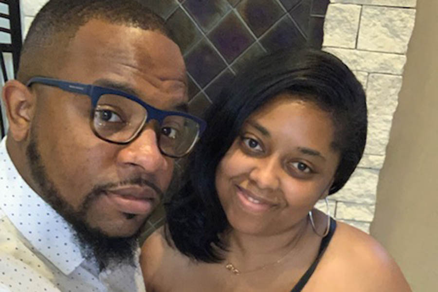Courtney Jude '11 and his wife, Christian Lewis-Jude ’12